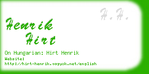 henrik hirt business card